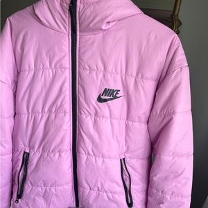 Pink Nike puffer coat
